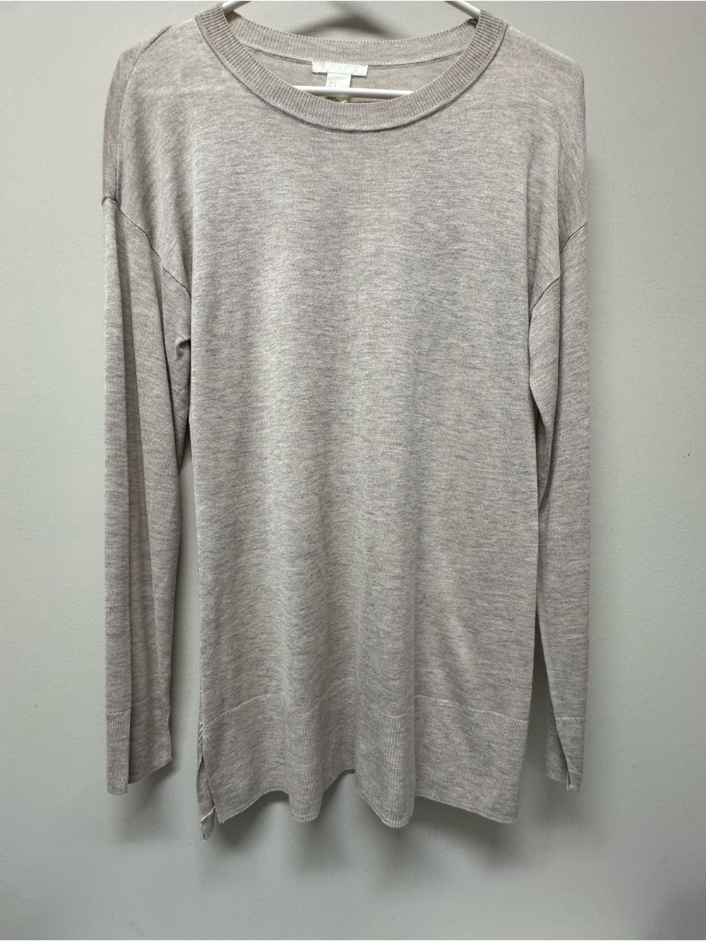 H&M Light Gray Women's Long-Sleeve Crewneck Sweatshirt